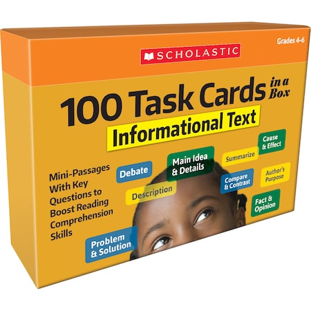 Scholastic One Hundred Task Cards in a Box - Informational Text 9781338552645